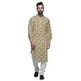 thumbnail image 1 of Atasi Mandarin Collar Printed Rayon Traditional Kurta For Men Casual Shirt, 1 of 6