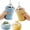 Blue+Yellow, variant on 2-in-1 Collapsible Silicone Ice Ball Maker Cup, 2-in-1 Foldable Ice Hockey Cup, Leakproof Lid with Straw, Portable for Coffee, Juice, Camping/Hiking