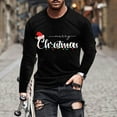 thumbnail image 2 of Feancey Mens Ugly Christmas T Shirt Xmas Novelty Printed Long Sleeve Tees Big And Tall Slim Fit Workout Shirts Comfy Crewneck Hipster Tee Tops Black S, 2 of 6