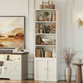 thumbnail image 3 of Casacomoda 6-Tier Bookcase with Cabinet, Modern Bookshelf for Home Office, Living Room or Bedroom, Easy Assembly & Stable Structure, White, 3 of 9