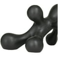 thumbnail image 4 of 13" x 7" Black Porcelain Molecule Abstract Sculpture, by CosmoLiving by Cosmopolitan, 4 of 7