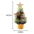 thumbnail image 2 of EGNMCR Room Decor, Home Decor, Wall Decor Artificial Mini Christmas Tree, Tabletop Small Christmas Tree With Ornaments, Artificial Tabletop Christmas Tree With Star Treetop decorative pine trees, 2 of 6