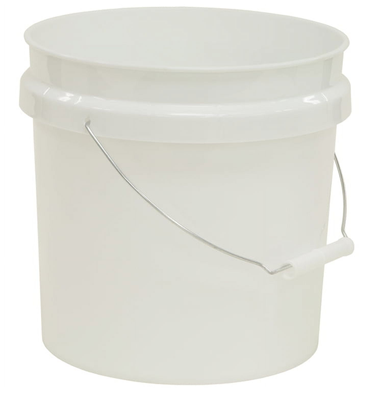 (2 pack) United Solutions 2 Gallon Round Comfort Handle Plastic Utility Bucket, White, 1 Each