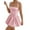 Light Pink, variant on Women's Halter Bubble Dress Trendy Sleeveless Backless Mini Dresses with Adjustable Sash for Cocktail Party Evening Gala Club Night out Casual Solid Color Short Dressy Beige XS