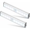 thumbnail image 1 of 2-Pack USB Rechargeable 10 LED Motion Sensor Magnetic Closet Lights, Compatible with Philips, Portable for Kids Nightlight Emergency Light, 1 of 5
