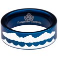 thumbnail image 5 of Ocean Waves Clouds and Trees Scenery Tungsten Carbide Ring, 5 of 9