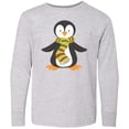 thumbnail image 3 of Inktastic Cute Penguin, Little Penguin, Penguin with Scarf Long Sleeve Youth T-Shirt, 3 of 5