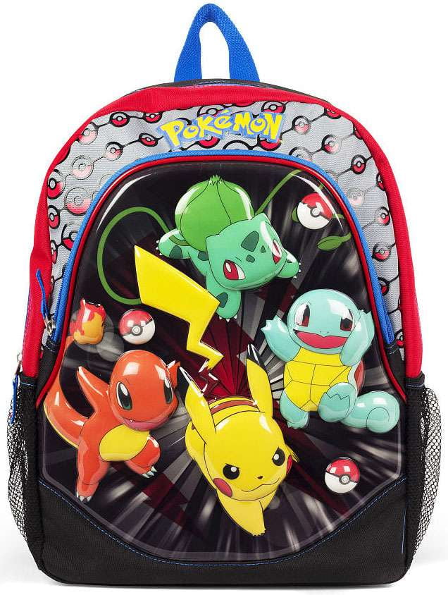 books Anime Pokemon 18" School bag Pikachu Charmander Pokeball backpack /25 