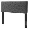 thumbnail image 1 of Headboard, King Size, Velvet, Dark Grey Gray, Modern Contemporary Urban Design, Bedroom Master Guest Suite, 1 of 10
