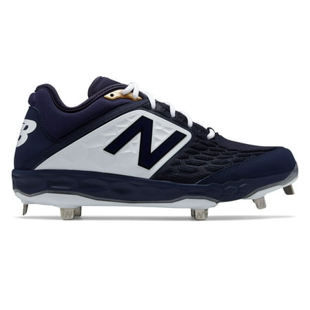 New Balance Low-Cut 3000v4 Metal Baseball Cleat Mens Shoes Navy with White