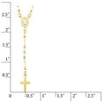 thumbnail image 4 of Brilliance Fine Jewelry 14K Gold Plated Sterling Silver Tri Color Beads Children’s Female Rosary Necklace, 4 of 5