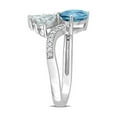 thumbnail image 2 of 1.94 Carat (Ctw) Blue Topaz and Aquamarine Ring in 14K White Gold with Diamonds for Women, 2 of 7
