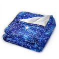 thumbnail image 6 of Blue Meteor Throw Blanket, Super Soft Anti-Pilling Flannel Bed Blankets, 50"x40", 6 of 8