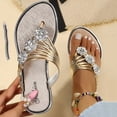 thumbnail image 6 of jiaxiM Platform Flip Flops for Women Wedge Thong Sandals for Women Fashion Slippers Women Non- Woven Sole Orthofeet Shoes for Women for Beach, 6 of 9