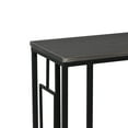 thumbnail image 6 of DecMode 19" x 26" Dark Brown Wood C-Shaped Accent Table with Black Metal Base, 1-Piece, 6 of 16