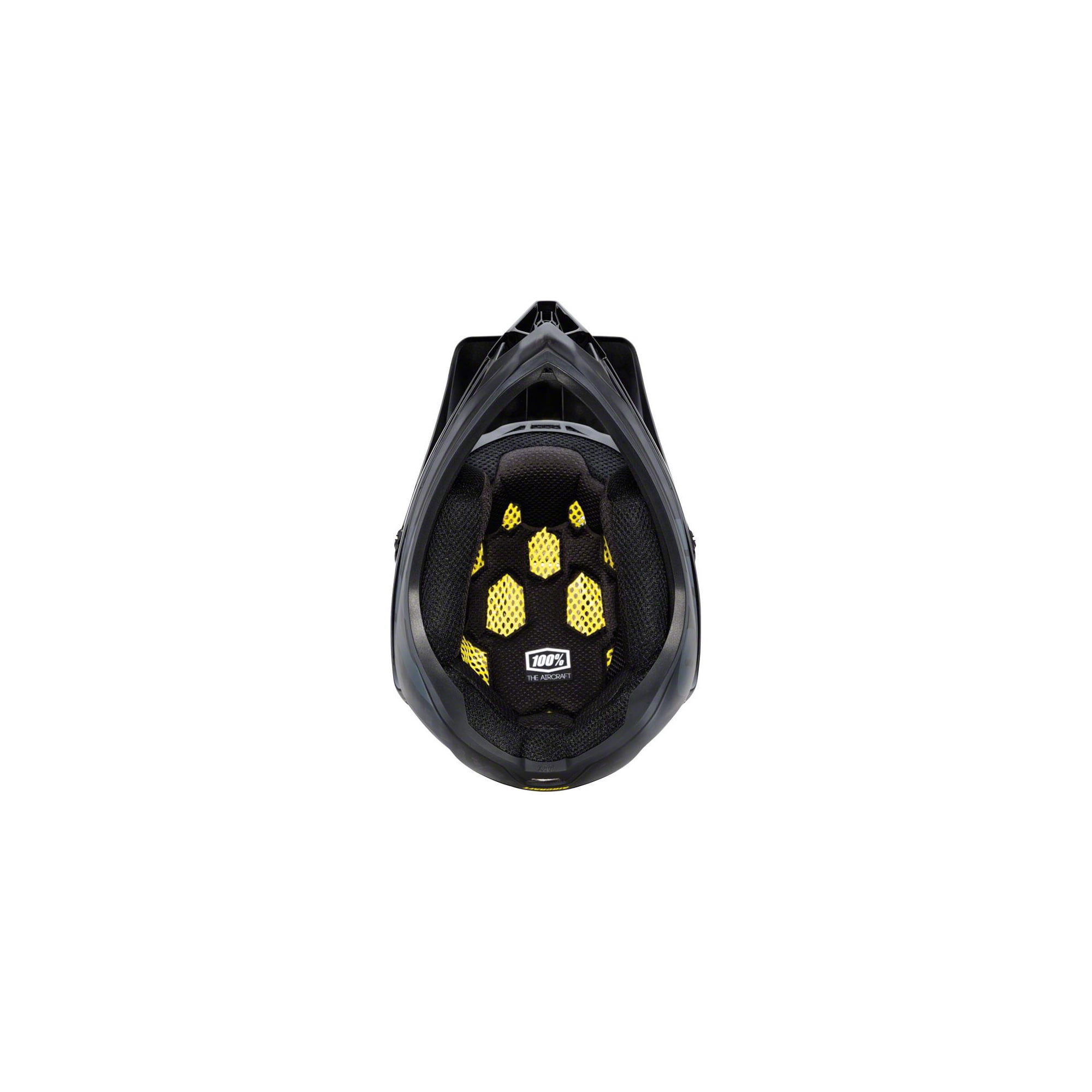 100% Aircraft MIPS Carbon Full-Face Helmet: Raw Black SM