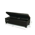 thumbnail image 4 of Noble House Farmer Bonded Leather Storage Ottoman Bench, Black, 4 of 7