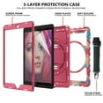 thumbnail image 2 of iPad 7th Generation Case with PET Screen Protector, iPad 10.2" 2019 Case, Dteck Heavy Duty Rugged Shockproof Protective Cover w/ 360 Rotate Stand /Hand Strap/ Should Belt /Pencil Holder,Colorful/Rose, 2 of 6