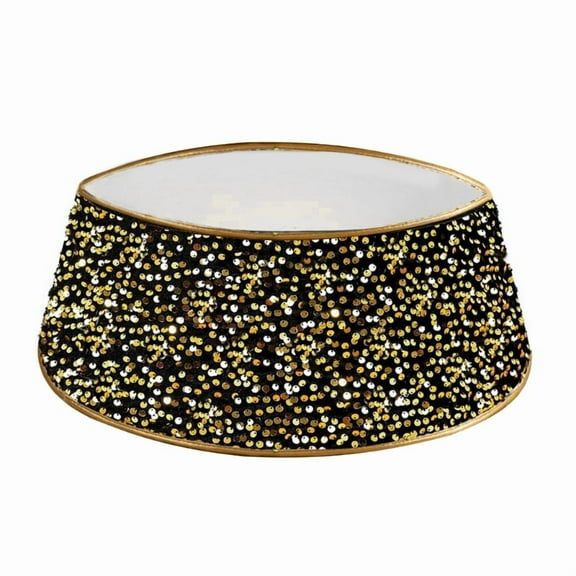 Festival Sequined Christmas Tree Collar Christmas Tree Base Collar with Sequins Portable Tree Stand Cover for Festival