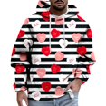 thumbnail image 2 of Telankuip Men's Valentine's Day Hoodies 2026 Cute Heart Graphic Drawstring Pullover Sweatshirt Baggy Comfortable Long Sleeve Holiday Hooded Tops with Pockets Fall Winter Outfits 5-Black XXL, 2 of 4