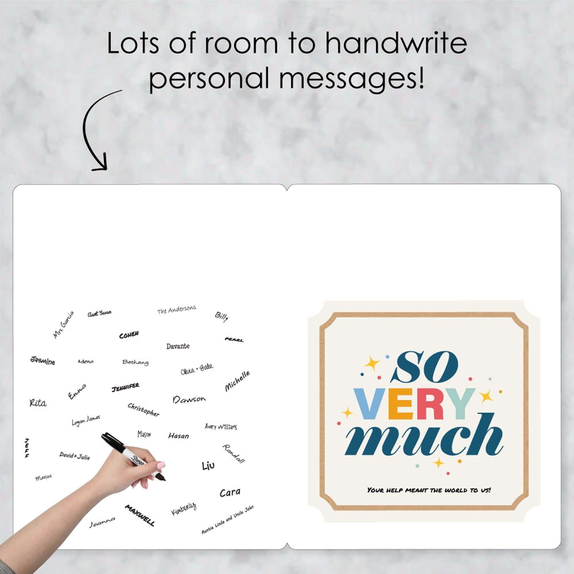 Big Dot of Happiness Thank You So Very Much - Gratitude Giant Greeting Card - Big Shaped Jumborific Card