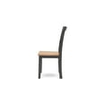 thumbnail image 4 of Benjara BM328078 Gasy Dining Chair - Dark Brown Wood - Contoured Seat - 17 in. - Set of 2, 4 of 5