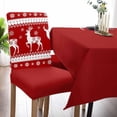 thumbnail image 2 of Chair Covers for Dining Room Set of 6,Xmas Reindeer Winter Snow Stretch Seat Protector Removable Washable Chairs Slipcovers for Kitchen Banquet Wedding Hotel,Snowflake Retro Geometric on Red, 2 of 6