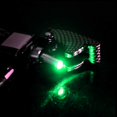 thumbnail image 4 of ESUPPORT Car Carbon Fiber Cover Green LED Light Rocker Toggle Switch SPST ON Off Pack of 5, 4 of 4