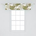 thumbnail image 2 of Autumn Leaves Window Valance, Botany Inspirations Romantic Vibes Leafy Pattern on Plain Backdrop, Curtain Valance for Kitchen Bedroom with Rod Pocket, 54" X 18", Pistachio Green White, by Ambesonne, 2 of 2