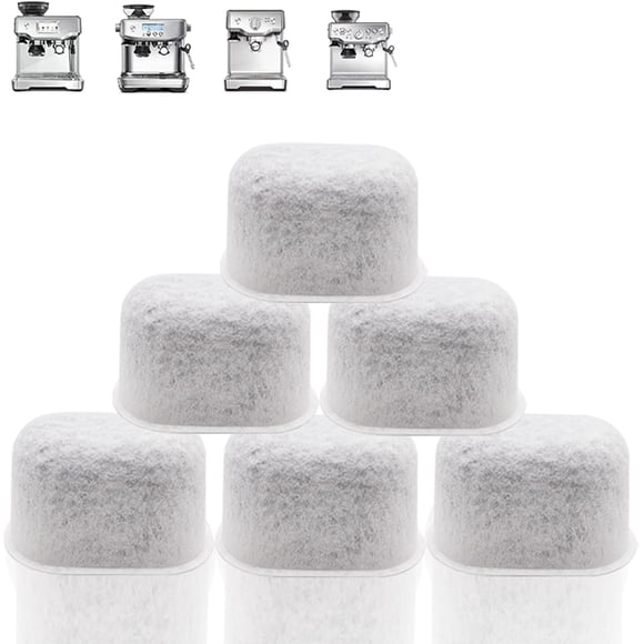 Paquete de 6 Filtros de Agua para Reemplazo de Filtro Bre-ville para Máquina de Espresso Bre-ville BWF100 /990/980/870/878/880/860/840/810/600/500/450 (Carbón Activado)
