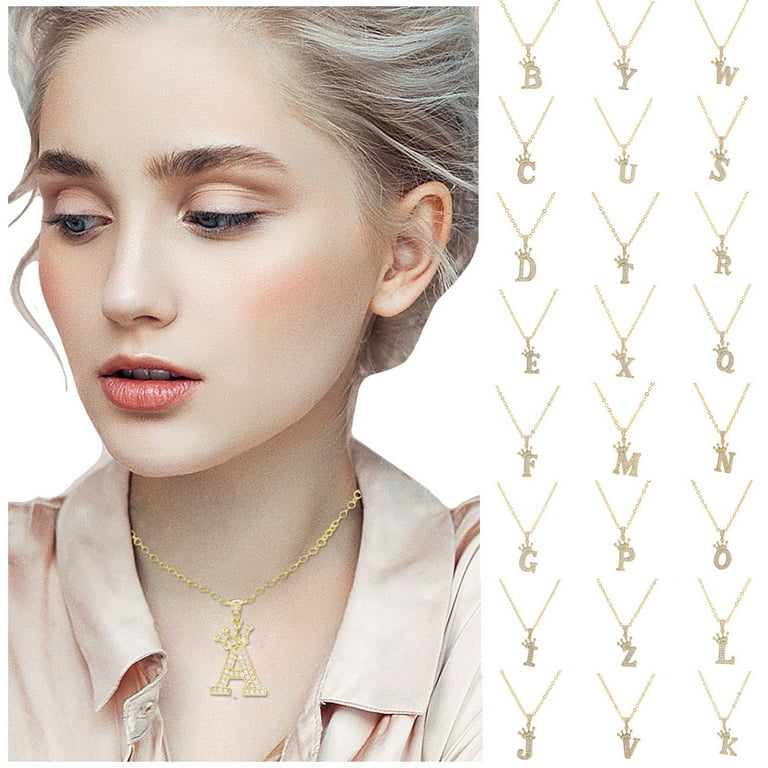 Acrylic initial sale necklace