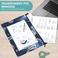 thumbnail image 4 of Cartoon Transparent Jellyfish 3-Ring Binder Pouches A4 Size Zipper Pocket File Storage 2 Packs, 4 of 6