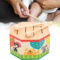 thumbnail image 2 of Zerodis Hand Drum Toy Wooden Musical Instrument Learning Educational Toy For Children, 2 of 8