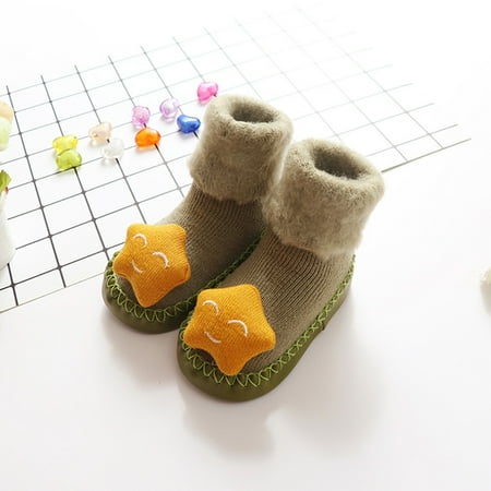 

Cathalem 6w Toddler Boy Shoes Autumn And Winter Cute Children Toddler Shoes Boys And Girls Flat Bottom Floor Socks Boys Shoe Green 6 Months