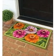 thumbnail image 2 of Plow & Hearth Indoor/Outdoor Zinnia Hooked Polypropylene Accent Rug, 2 of 2