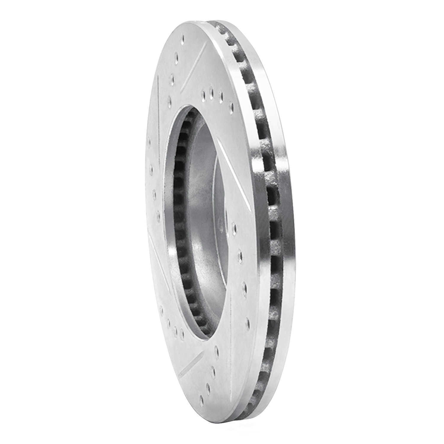 Dynamic Friction Company 631-76024R DFC Brake Rotor - Drilled And Slotted - Silver