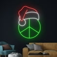 thumbnail image 3 of Handmadetneonsign Christmas Cap Hippie Peace Neon Sign, Merry Christmas Peace Hippy Led Sign, 3 of 5