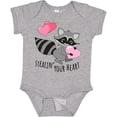 thumbnail image 3 of Inktastic Stealin' Your Heart Cute Raccoon Boys or Girls Baby Bodysuit, 3 of 5