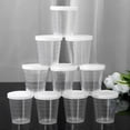 thumbnail image 2 of 10Pcs 100ml Medicine Measuring Measure Cups With White Lids Cap Clear Container Liquid Measure Beaker Container Pill Box, 2 of 4