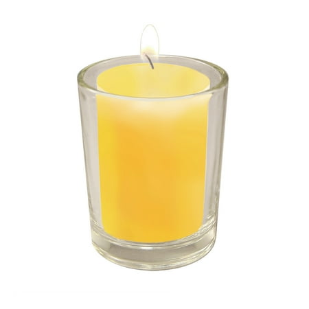LumaBase Citronella Votive Candles, 36 Count with 12 Glass Holders
