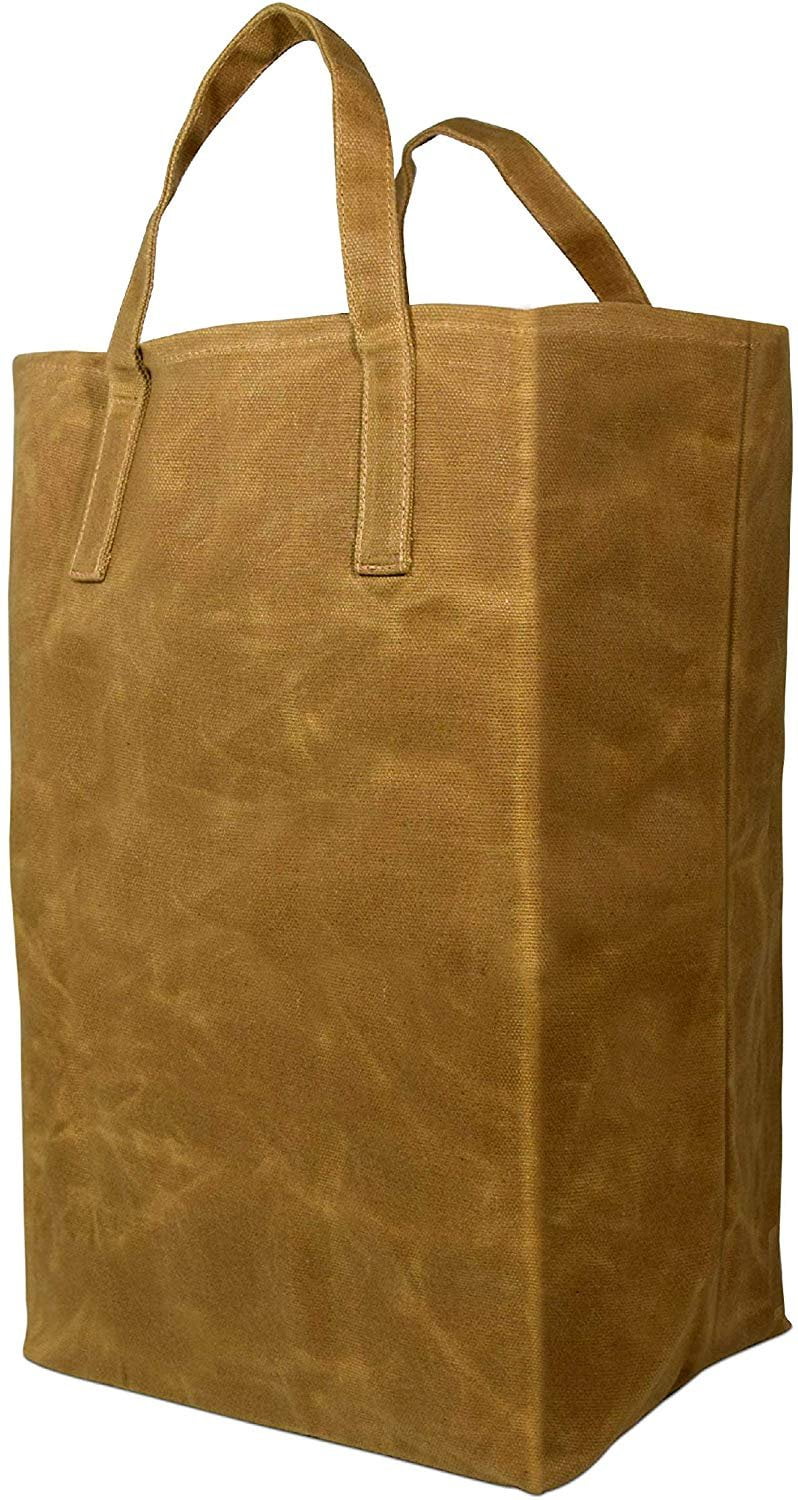 Waxed Canavs Tote For Grocery Durable HeavyDuty Reusable Shopping
