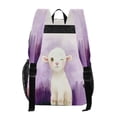 thumbnail image 3 of Large Clear PVC Backpack Heavy Duty See Through Backpack for Adults Work Travel, Purple Lamb Printed 12L, 3 of 8