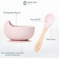 thumbnail image 2 of NAZIRABABY Silicone Baby Bowls and Spoons First Stage - Bowl with Spoon Set for Baby and Toddler - BPA Free Suction Bowls - Microwave Dishwasher and Freezer Safe (Flamingo Rose), 2 of 8
