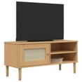 thumbnail image 3 of vidaXL TV Stand SENJA Rattan Look Black 41.7"x15.7"x19.3" Solid Wood Pine, 3 of 9