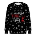 thumbnail image 6 of Futezty Merry Christmas Sweartshirt for Women Xmas Buffalo Plaid Tree Tops Color Block Snowflake Print Long Sleeve Shirt, 6 of 6