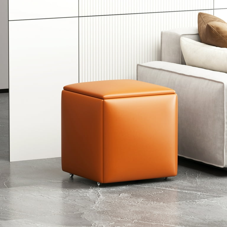 Storage Ottoman Nesting Stools Cube Compact Nesting Coffee Table
