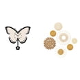 thumbnail image 1 of Reloj De Pared De Mariposa Acrílica Y Decoración Artística Tejida En Ratán Para Oficina, Comedor, Habitación Infantil, Casa De Campo, Salón De Té, Pasillo, Dormitorio, Porche, Cafetería., 1 of 8