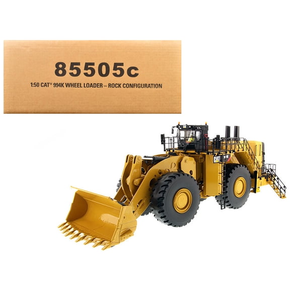 CAT Caterpillar 994K Wheel Loader with Rock Bucket and Operator "Core Classics" Series 1/50 Diecast Model by Diecast Masters