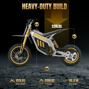 Electric Dirt Bike with 3000W Motor, Pescroa Electric Motorcycle with 42MPH Max Speed, Kids & Adults Dirt Bike for Ages 13+, Kids Motorcycle with 50 Miles Max Range, Dual Hydraulic Disc Brakes
