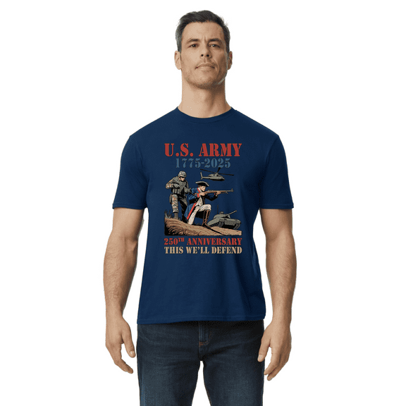 250 Years Army T-shirt Mens Graphic Tees Short Sleeve Tee